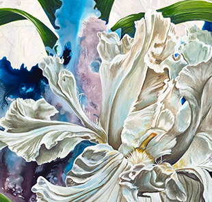 iris ink painting
